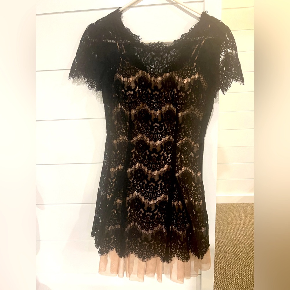 Betsy and Adam black lace party dress
